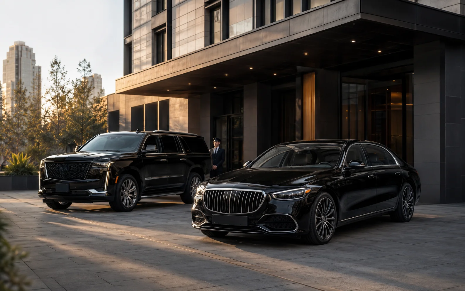 2026 luxury sedan and SUV prepared for Empire Limos chauffeur services