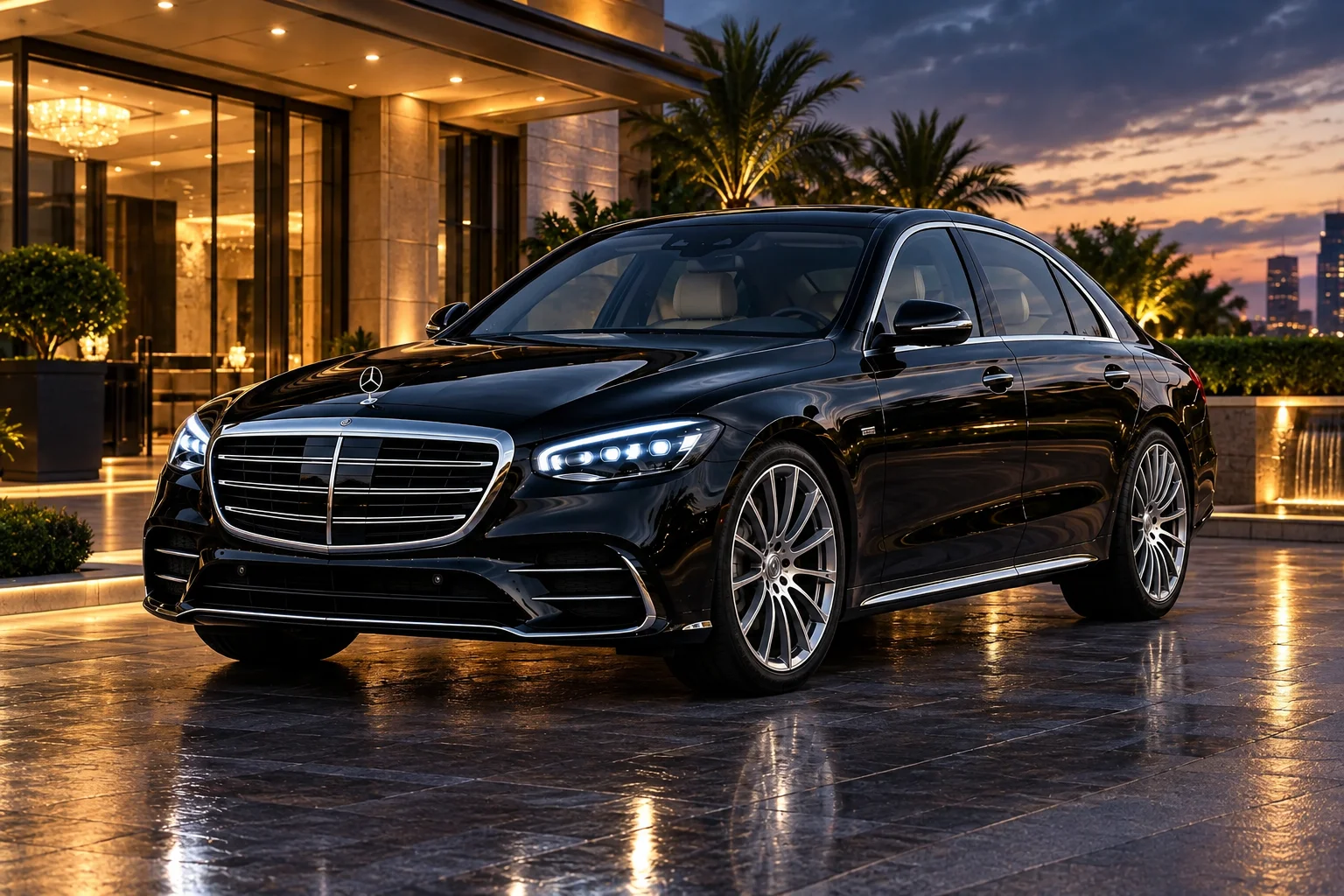 Black luxury SUV used for private transportation between Orlando and Miami International Airport