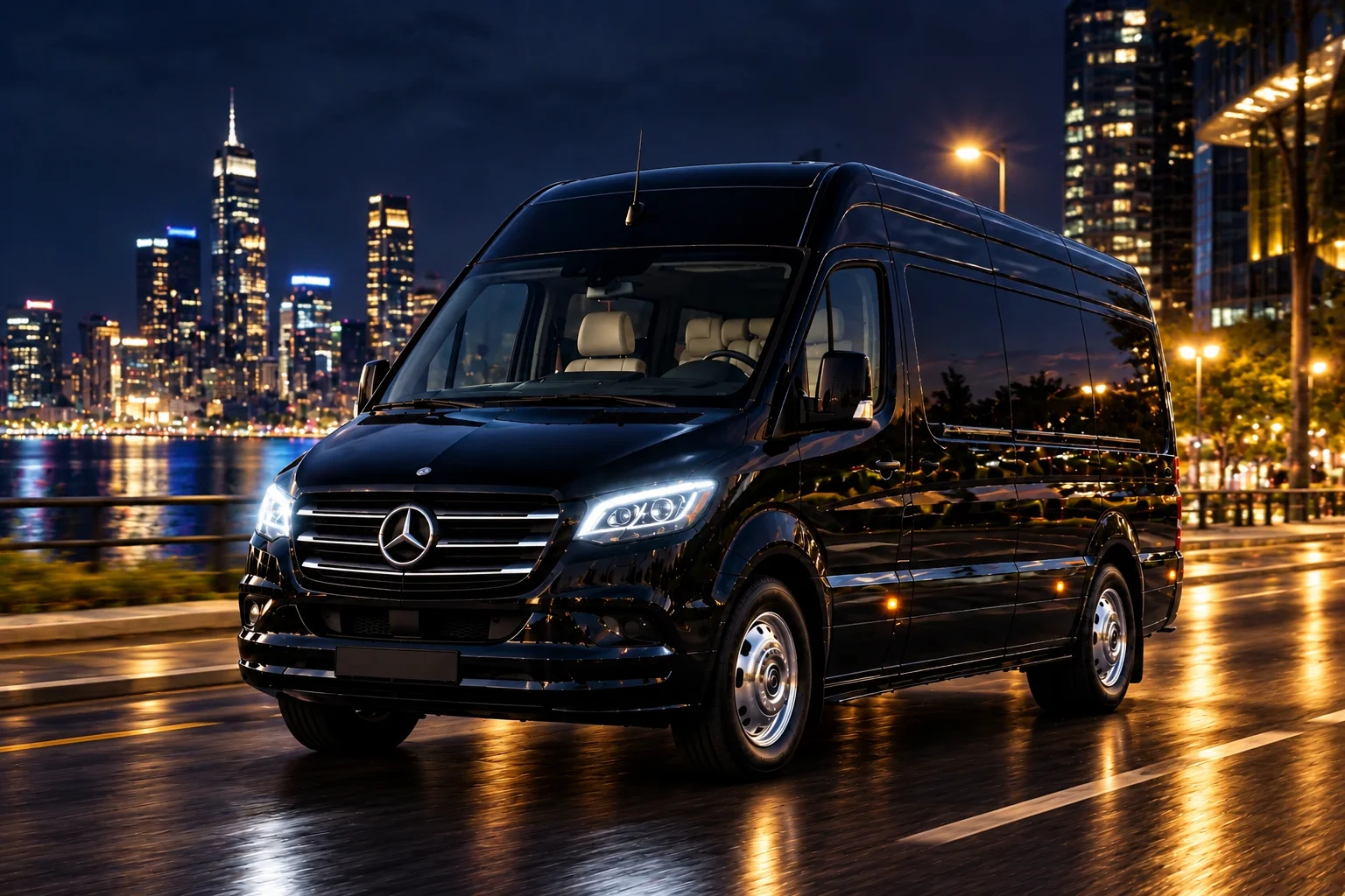 Chauffeured sedan prepared for a Peoria International Airport limo service reservation
