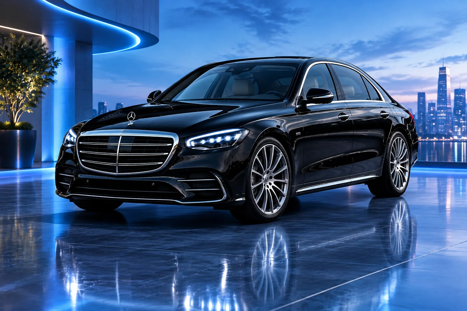 Chauffeured sedan prepared for a Pierre Regional Airport limo service reservation
