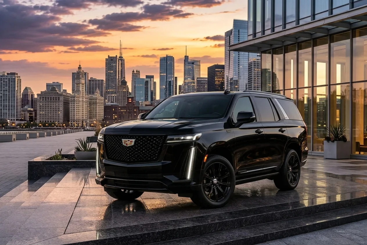Luxury SUV for Presque Isle International Airport transportation in Maine